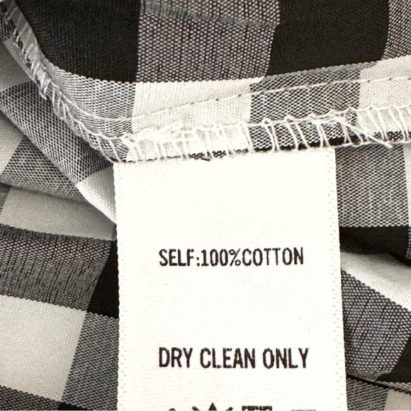 Buddy Love Kyle Ruffle Swing cropped Tank Black Checkered plaid size M NWT - Picture 9 of 12